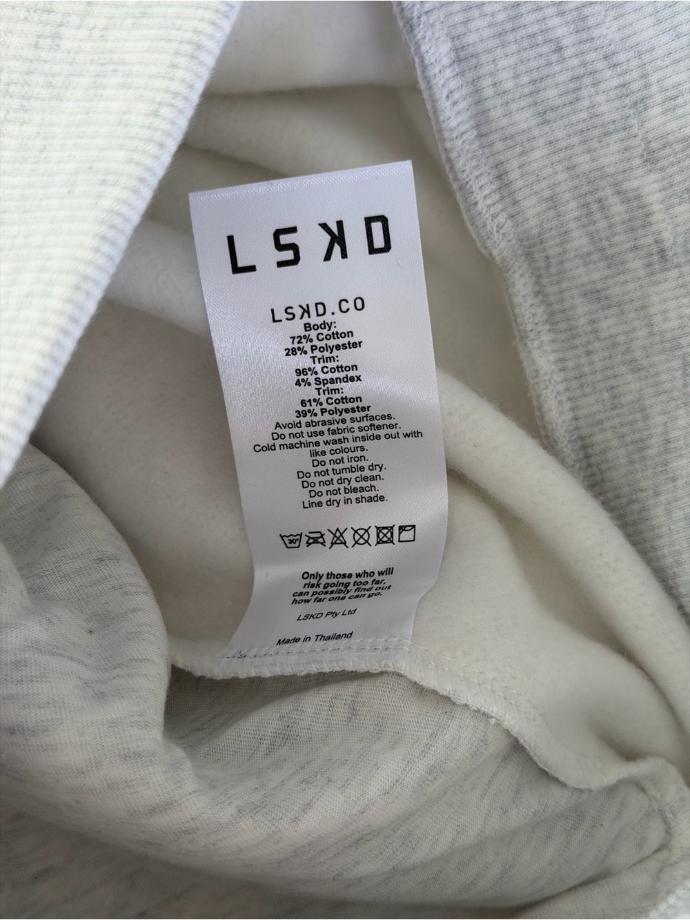 LSKD Go-To Wide Leg Track Pant in Silver Marl, Size Small - Picture 11 of 12